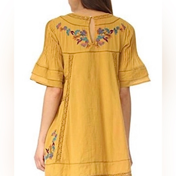 Free People | Women’s Amber Glow Victorian Embroidered mini dress, lined, size S - Picture 2 of 15